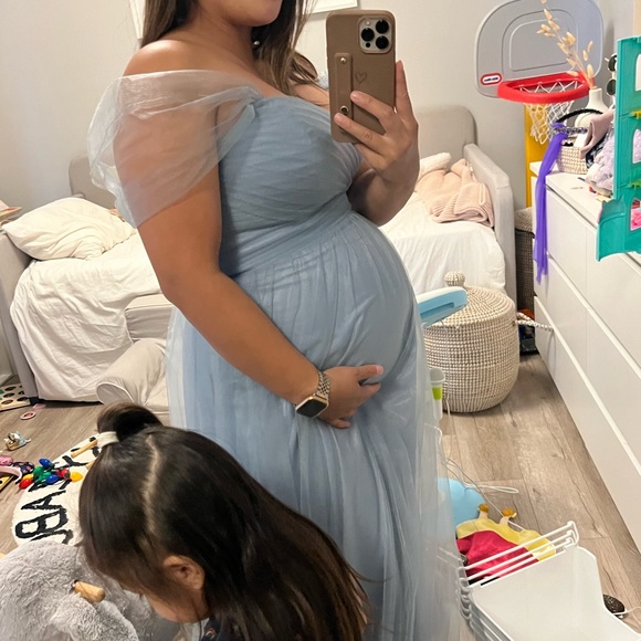 Azazie Dusty Blue Bridesmaid Dress - Picture 6 of 8